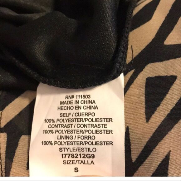 As U Wish Strapless Dress SMALL Black/Tan - Picture 7 of 10